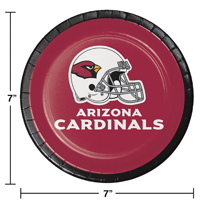 96ct Bulk Arizona Cardinals Dessert Plates