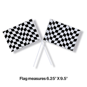 Black And White Check Flag Party Decoration