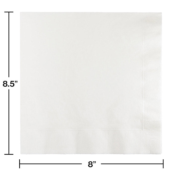 250ct Bulk White Dinner Napkins 3 Ply