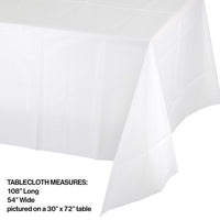 12ct Bulk Value Friendly White Plastic Table Cover