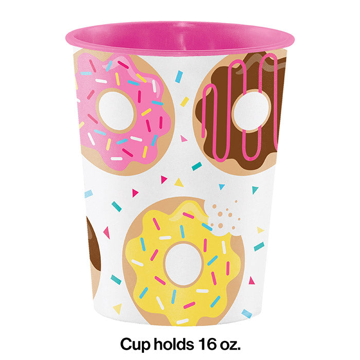 12ct Bulk Donut Time Birthday Party 16 oz Favor Cups