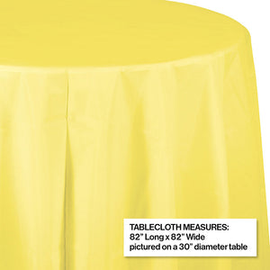 12ct Bulk Mimosa Round Plastic Table Covers