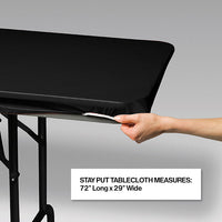 12ct Bulk Black Stay Put Table Cover 29