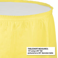 6ct Bulk Mimosa Plastic Tableskirt