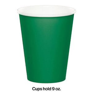 Emerald Green Hot/Cold Paper Cups 9 Oz., 8 ct Party Decoration