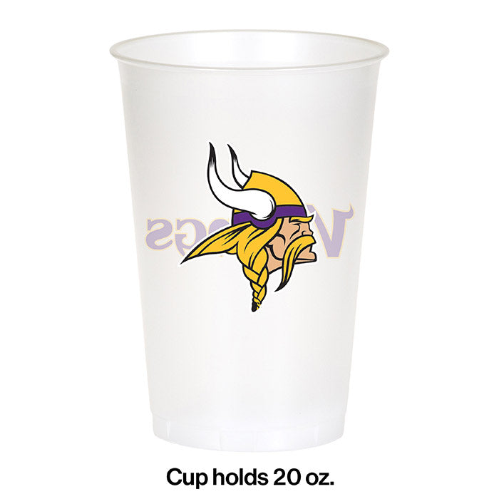 96ct Bulk Minnesota Vikings 20 oz Plastic Cups