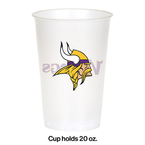 96ct Bulk Minnesota Vikings 20 oz Plastic Cups
