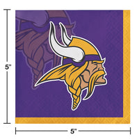192ct Bulk Minnesota Vikings Beverage Napkins