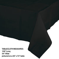 12ct Bulk Black Velvet Value Friendly Plastic Table Cover