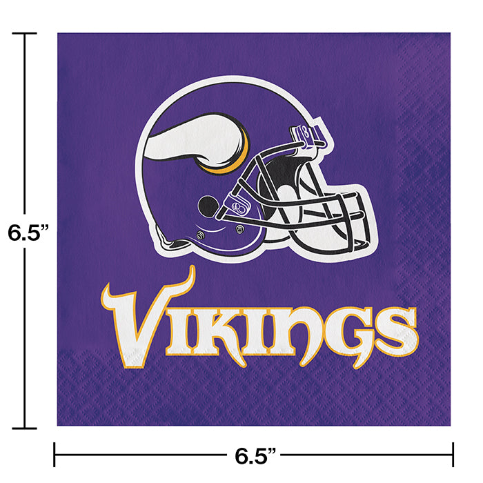 192ct Bulk Minnesota Vikings Luncheon Napkins