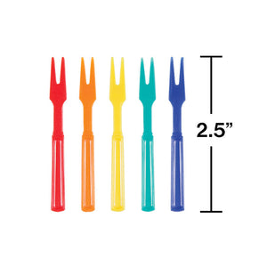 Assorted Color Cocktail Forks, 30 ct Party Decoration