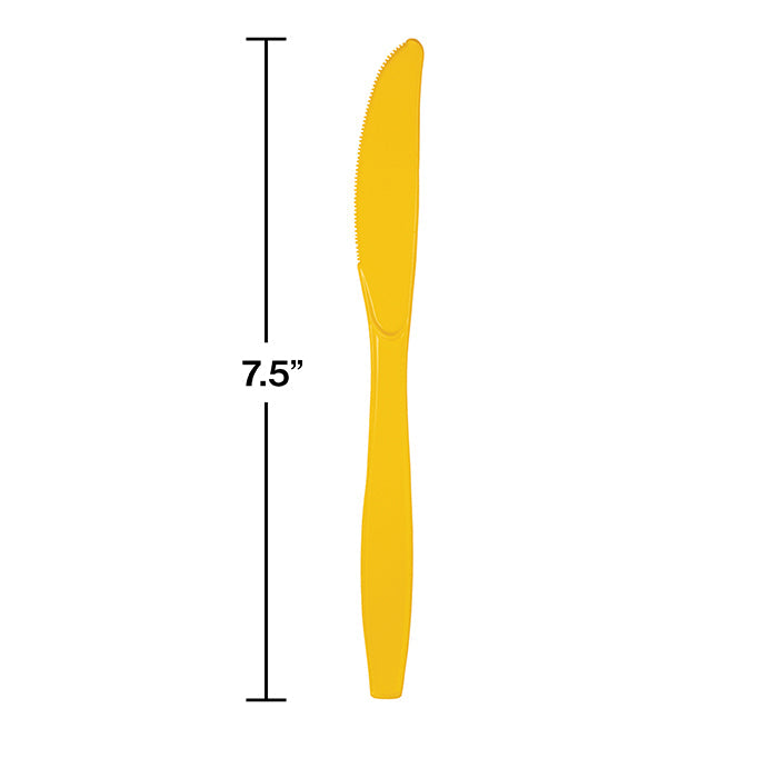 288ct Bulk School Bus Yellow Plastic Knives