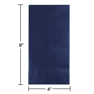 Navy Dinner Napkins 2Ply 1/8Fld, 100 ct Party Decoration