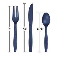 288ct Bulk Navy Assorted Plastic Cutlery