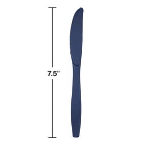 Navy Blue Plastic Knives, 50 ct Party Decoration