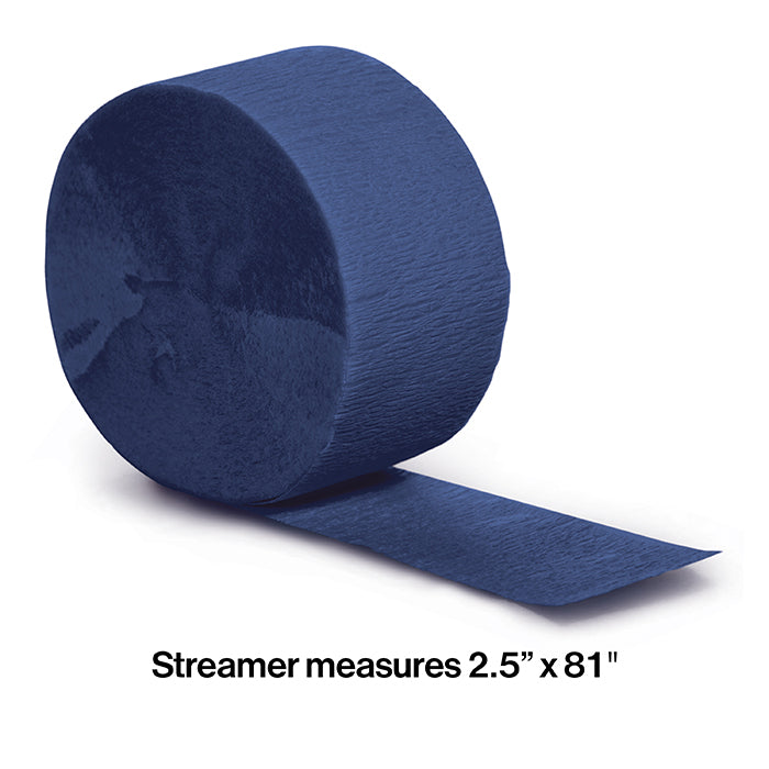 12ct Bulk Navy Crepe Streamer