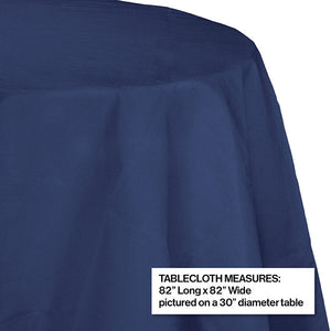 12ct Bulk Navy Round Paper Table Covers