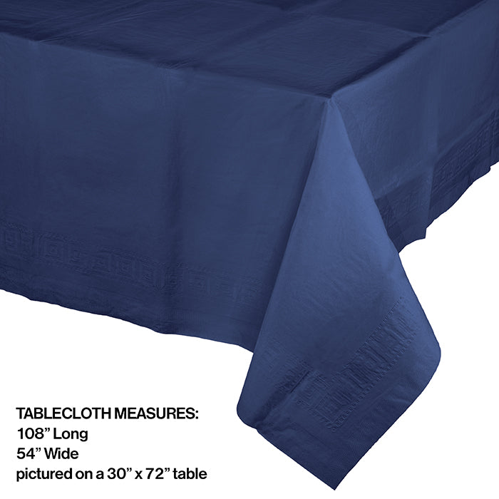 Bulk 6ct Navy Paper Table Covers 54" x 108" 
