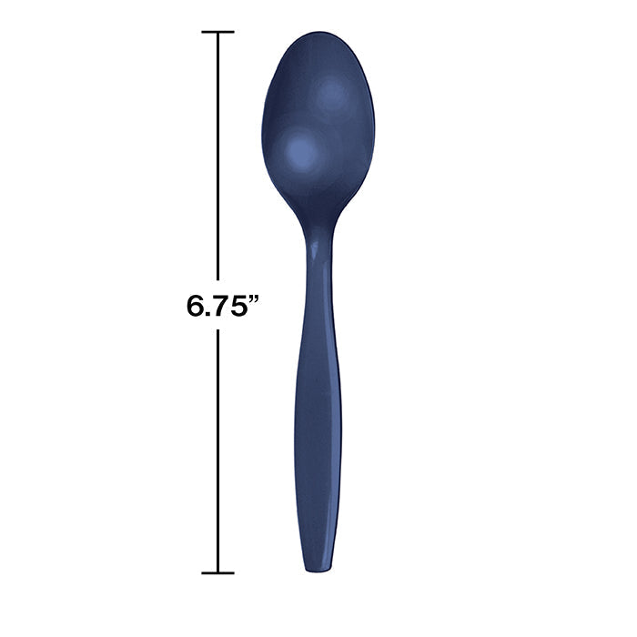 288ct Bulk Navy Plastic Spoons