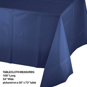 12ct Bulk Navy Plastic Table Covers