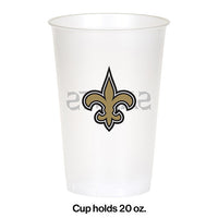 96ct Bulk New Orleans Saints 20 oz Plastic Cups