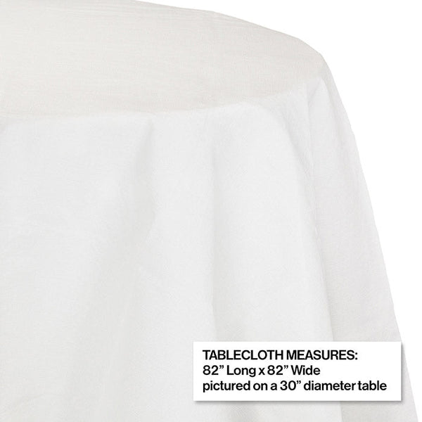 Bulk White Round Paper Table Covers 82 inch (12 per Case) Price 38.21