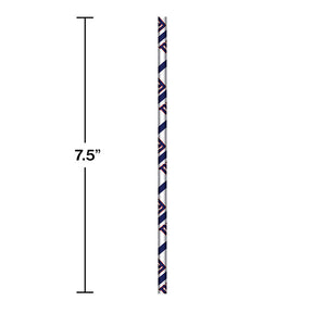 New York Giants Paper Straws, 24 ct Party Decoration