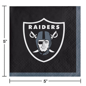 Oakland Raiders Round Paper Plates 24 Count for 24 Guests 