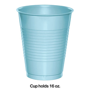 240ct Bulk Pastel Blue 16 oz Plastic Cups