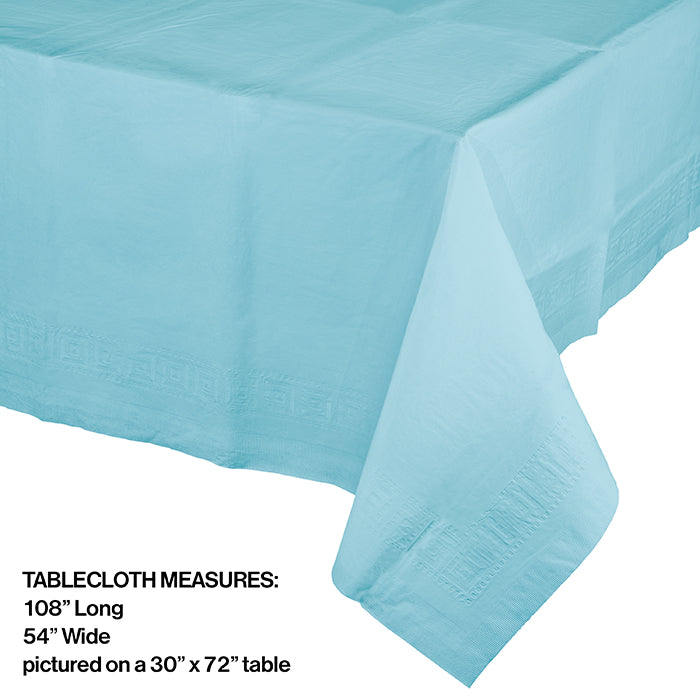 Bulk 6ct Pastel Blue Paper Table Covers 54" x 108" 