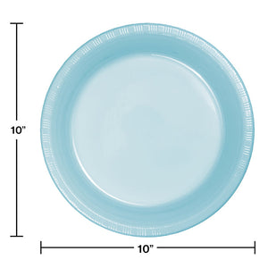 240ct Bulk Pastel Blue Plastic Banquet Plates