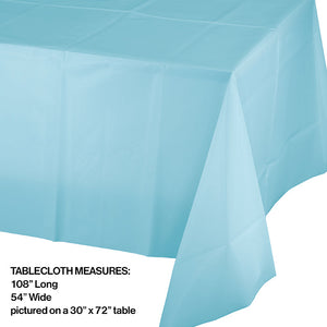12ct Bulk Pastel Blue Plastic Table Covers