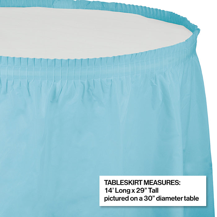 6ct Bulk Pastel Blue Plastic Tableskirt