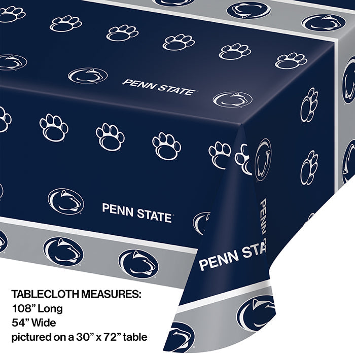 12ct Bulk Penn State Plastic Table Covers