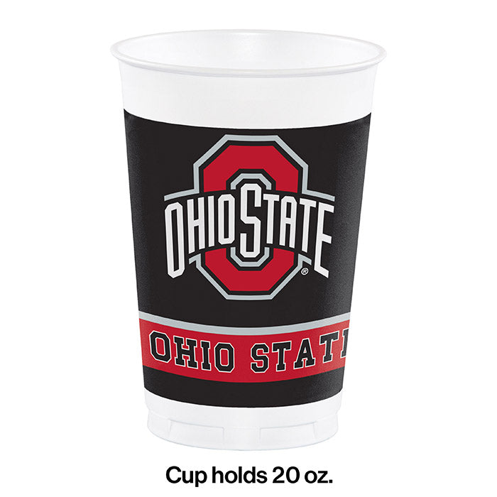 96ct Bulk Ohio State University 20 oz Plastic Cups