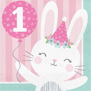 Bunny Party 1st Birthday Napkins, 16 ct by Creative Converting