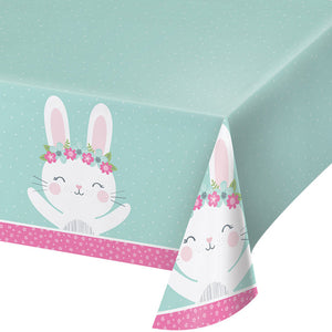 Birthday Bunny Plastic Tablecover All Over Print, 54" X 102" by Creative Converting