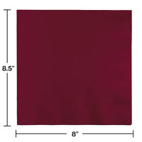 250ct Bulk Burgundy Dinner Napkins 3 Ply