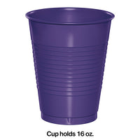 240ct Bulk Purple 16 oz Plastic Cups