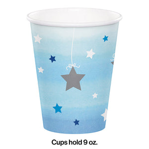 One Little Star - Boy Hot/Cold Paper Paper Cups 9 Oz., 8 ct Party Decoration