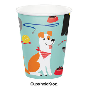 Dog Party Hot/Cold Paper Cups 9 Oz., 8 ct Party Decoration