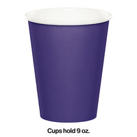 240ct Bulk Purple 9 oz Hot & Cold Cups
