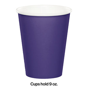 Purple Hot/Cold Paper Paper Cups 9 Oz., 24 ct Party Decoration