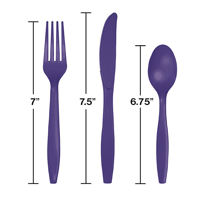 288ct Bulk Purple Assorted Plastic Cutlery