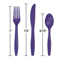 288ct Bulk Purple Assorted Plastic Cutlery
