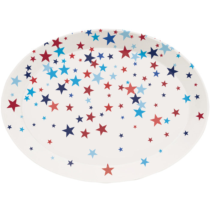 12ct Bulk Patriotic Fourth of July Plastic Trays