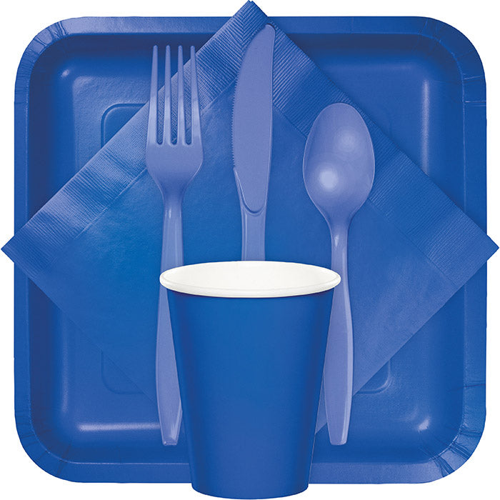 1200ct Bulk Cobalt Blue 2 Ply Beverage Napkins