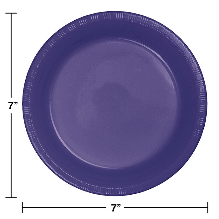 240ct Bulk Purple Plastic Dessert Plates