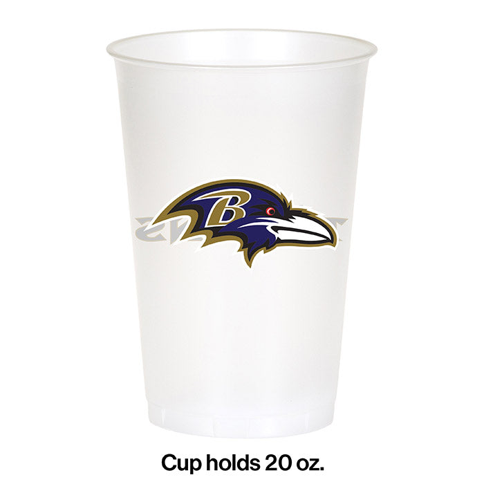 96ct Bulk Baltimore Ravens 20 oz Plastic Cups
