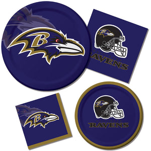 96ct Bulk Baltimore Ravens Dessert Plates